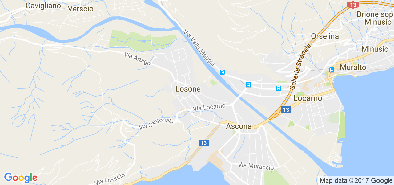 map de la ville de Losone