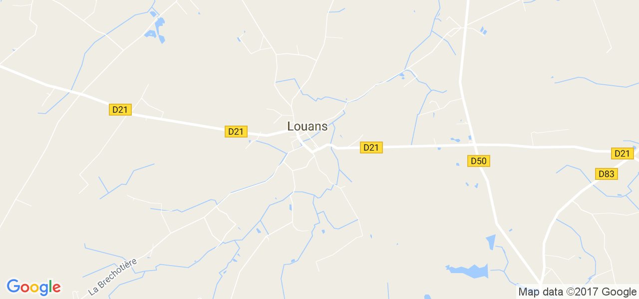 map de la ville de Louans