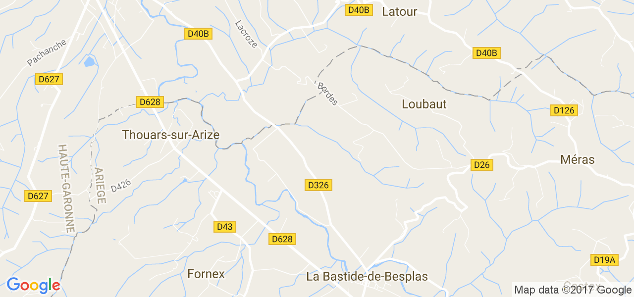 map de la ville de Loubaut