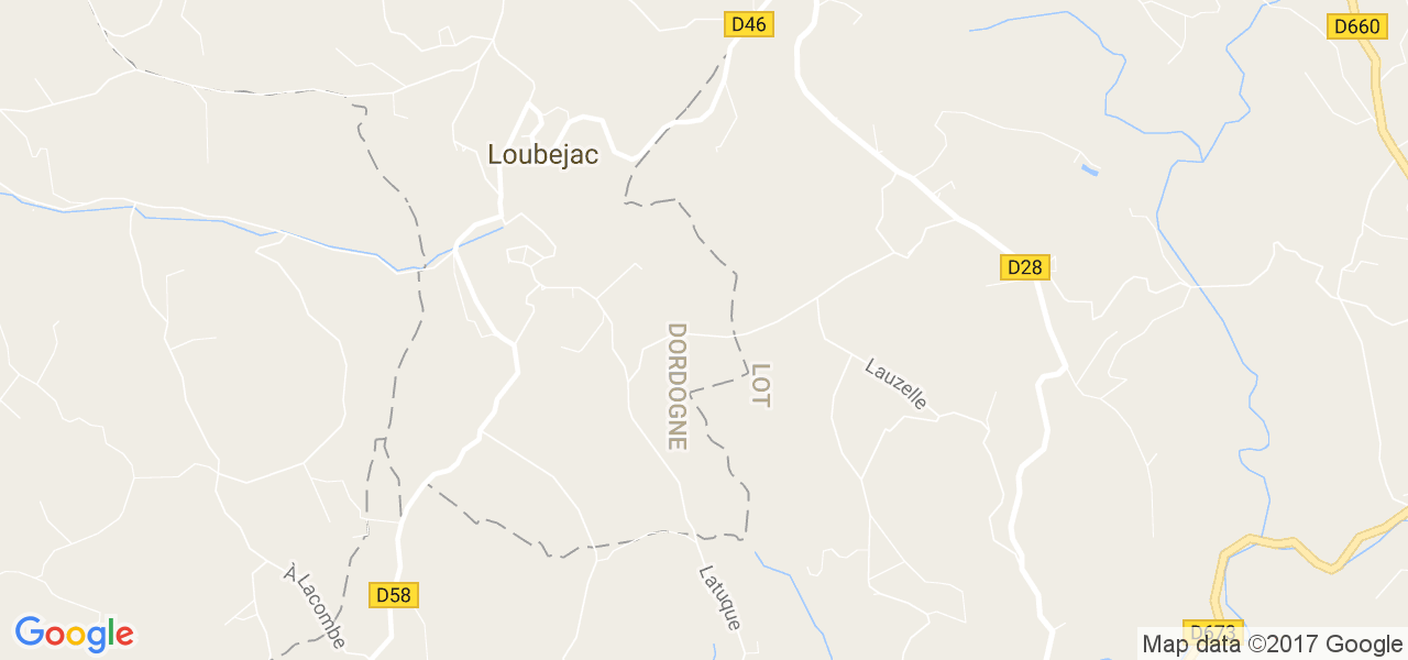 map de la ville de Loubejac