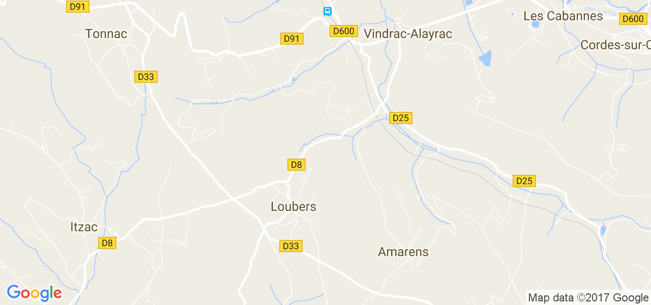 map de la ville de Loubers