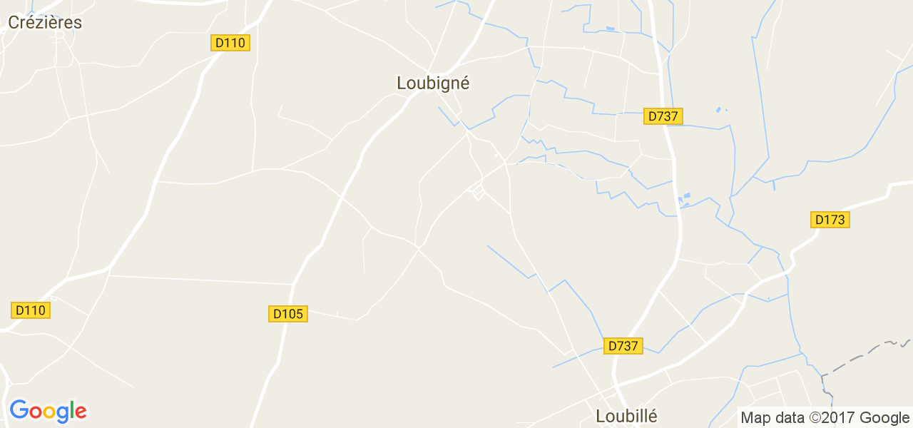 map de la ville de Loubigné