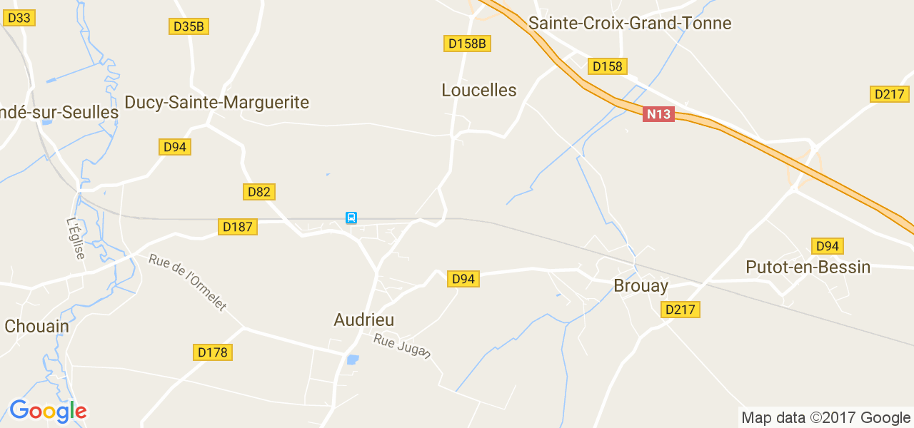 map de la ville de Loucelles