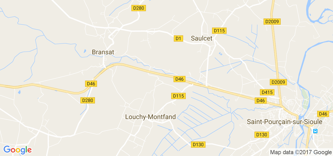 map de la ville de Louchy-Montfand