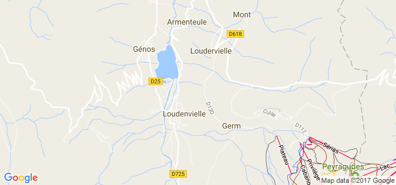 map de la ville de Loudenvielle