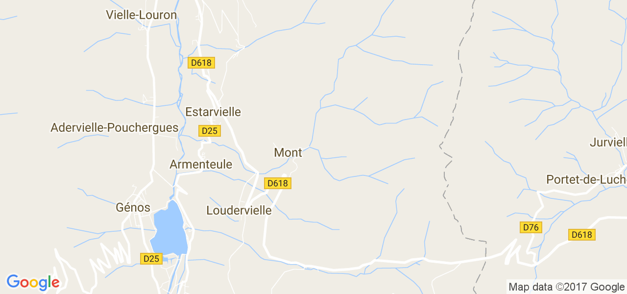 map de la ville de Loudervielle