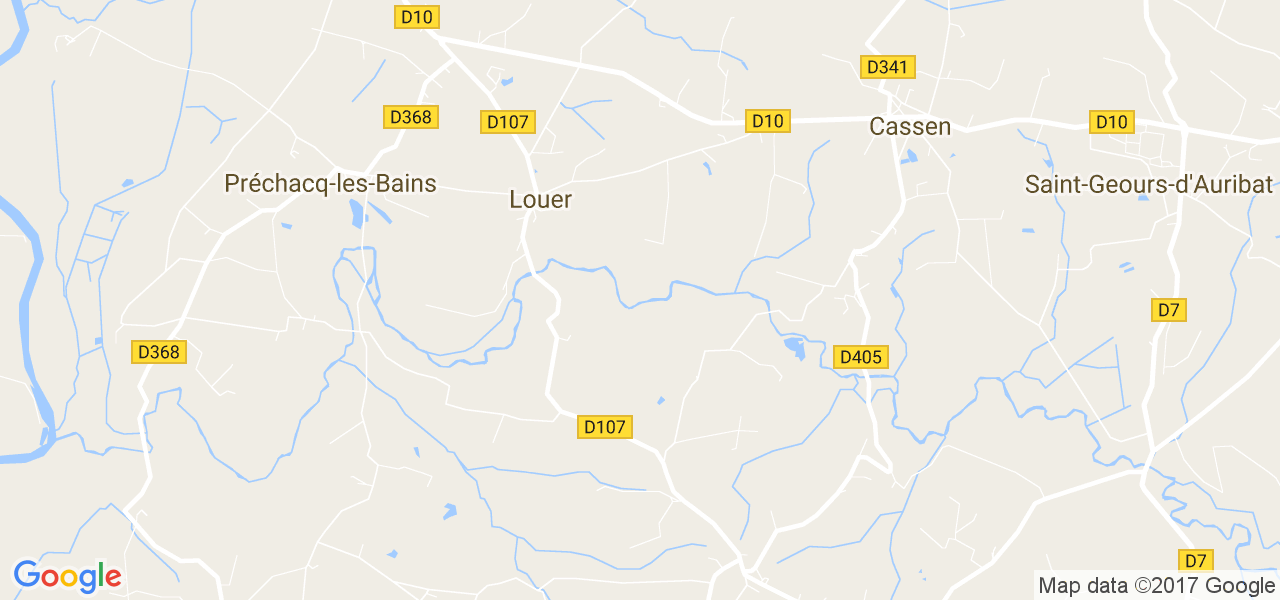 map de la ville de Louer