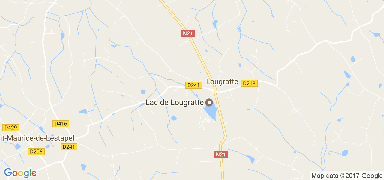 map de la ville de Lougratte