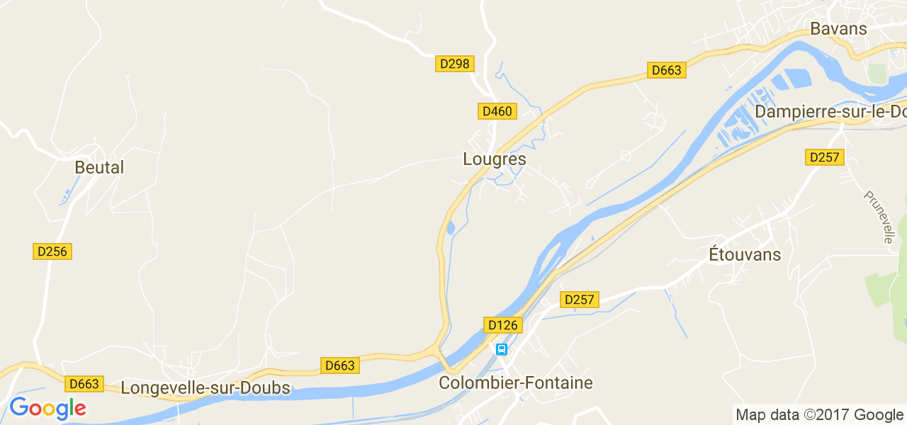 map de la ville de Lougres