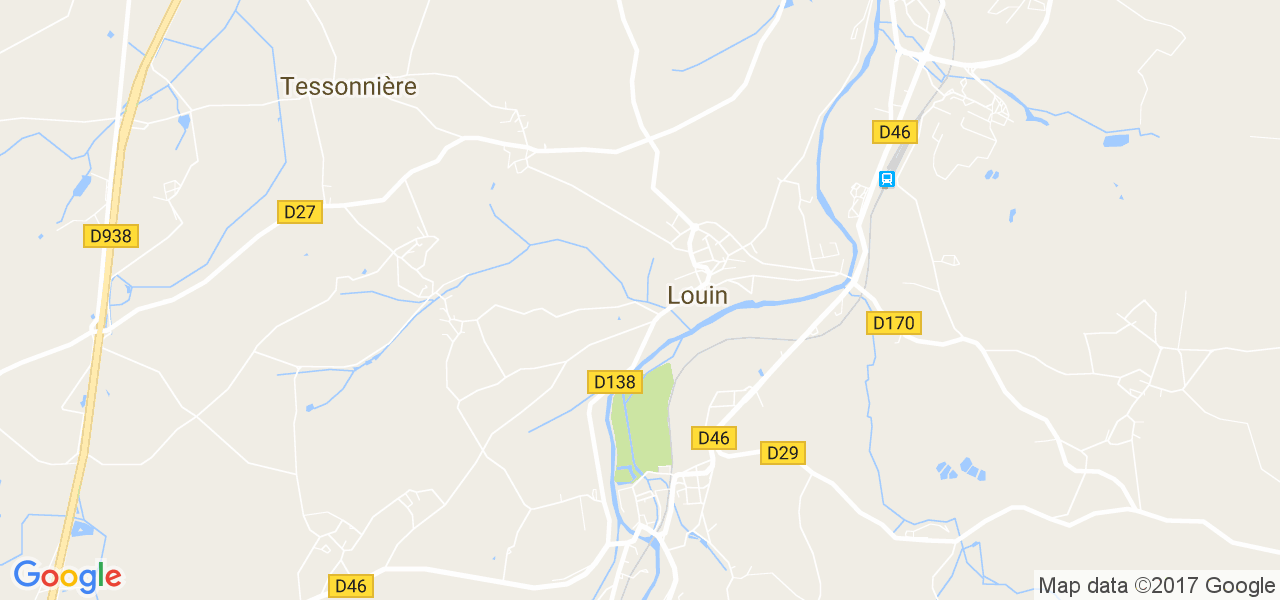 map de la ville de Louin