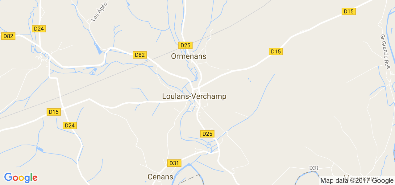 map de la ville de Loulans-Verchamp