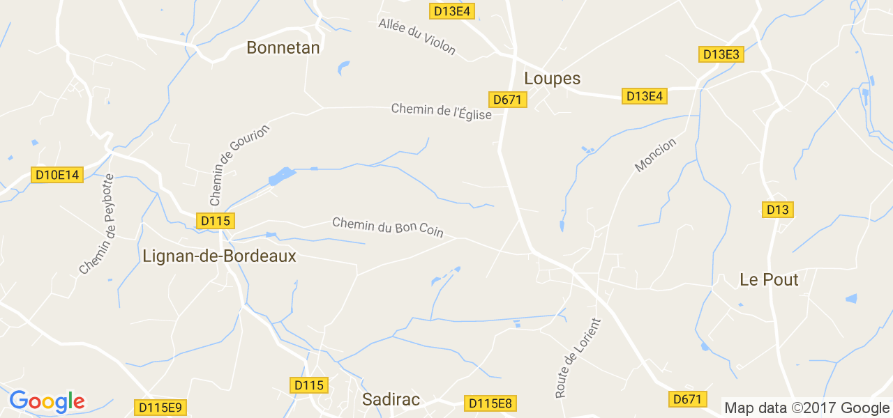 map de la ville de Loupes