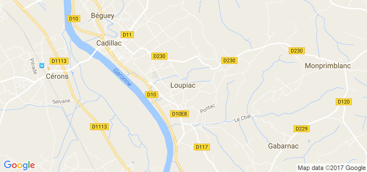 map de la ville de Loupiac