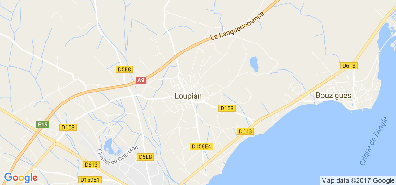 map de la ville de Loupian