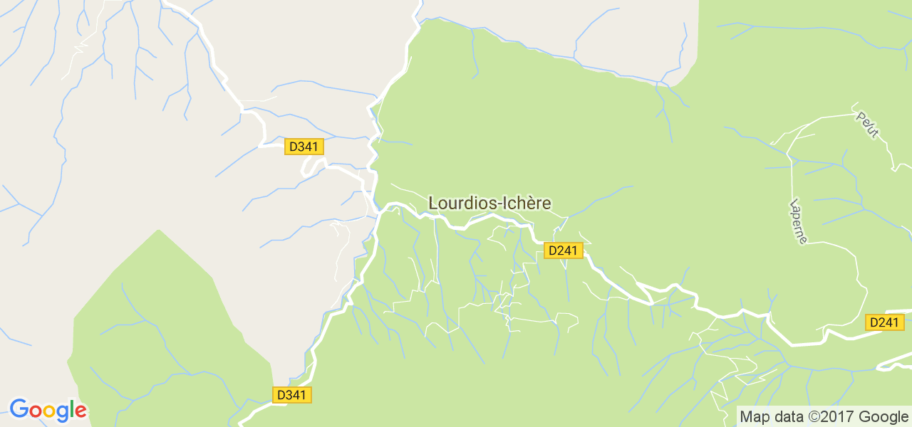 map de la ville de Lourdios-Ichère