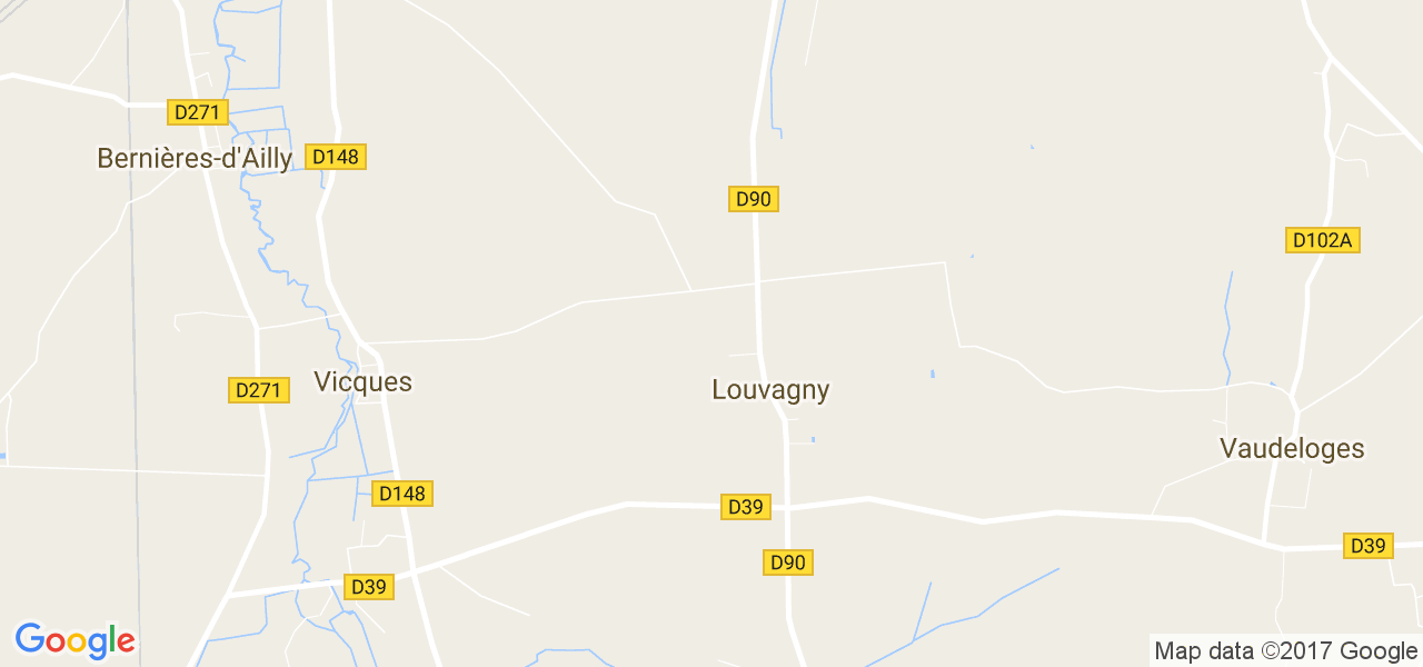 map de la ville de Louvagny