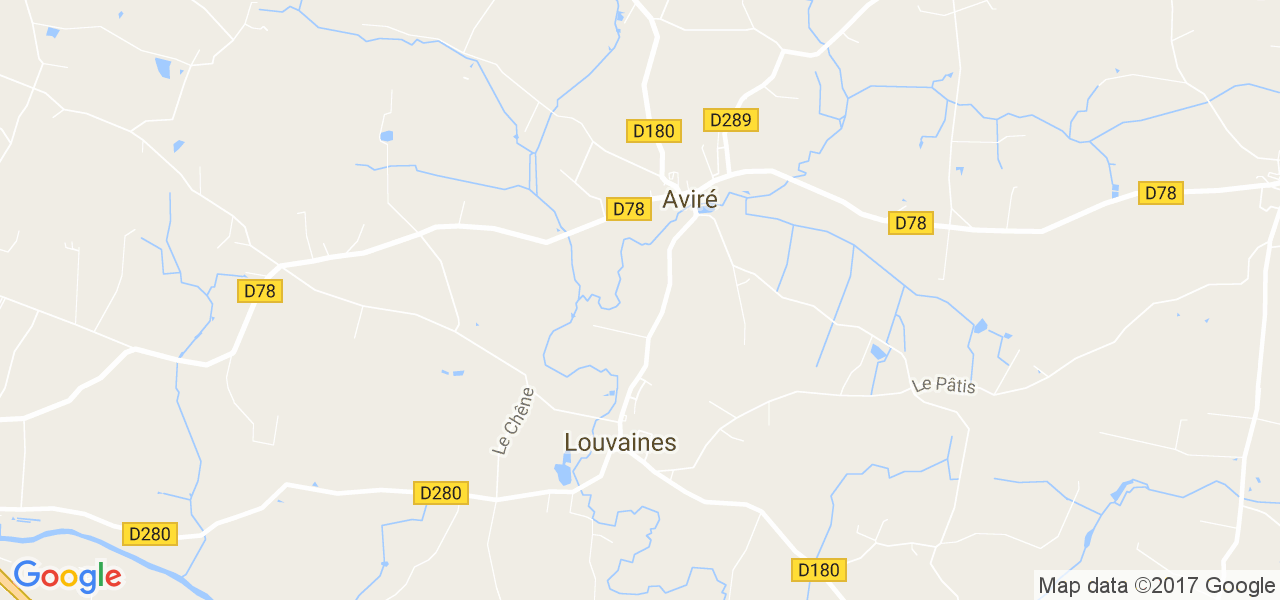 map de la ville de Louvaines