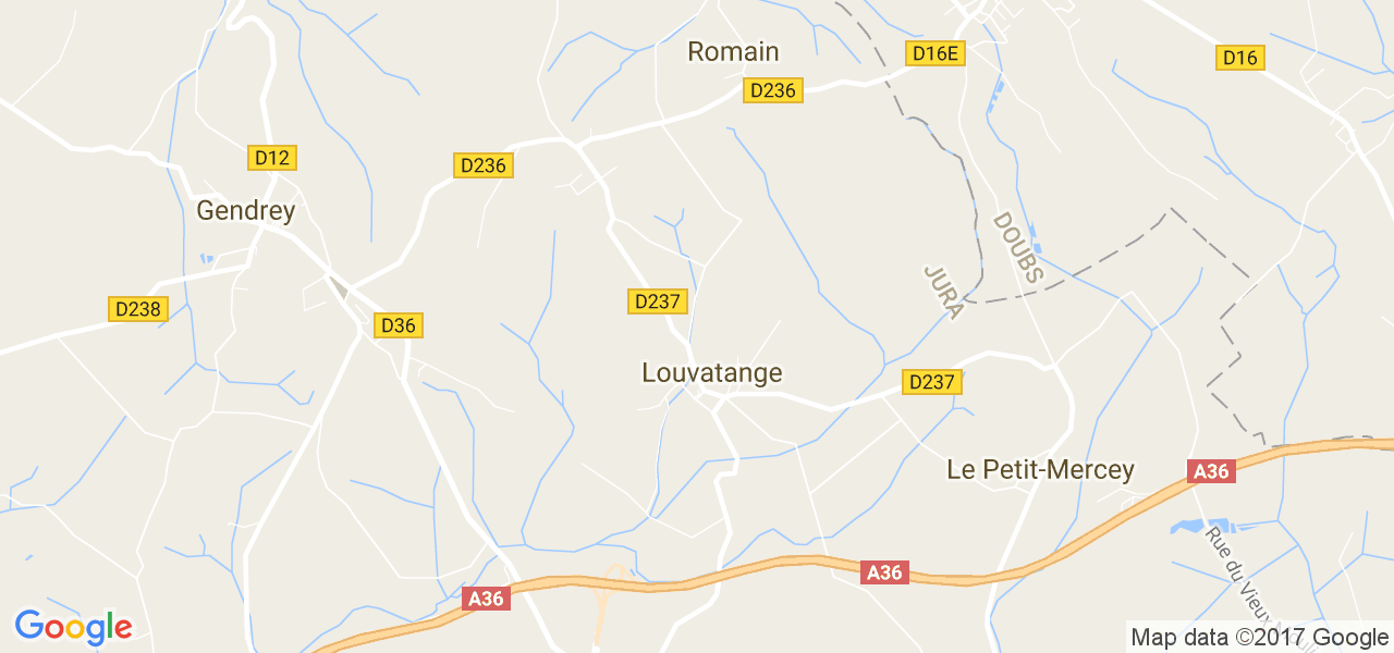 map de la ville de Louvatange