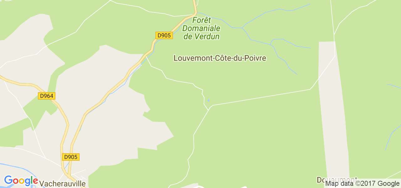 map de la ville de Louvemont-Côte-du-Poivre