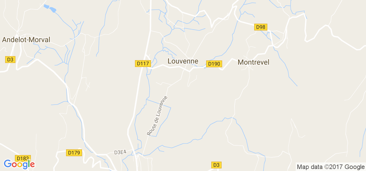 map de la ville de Louvenne