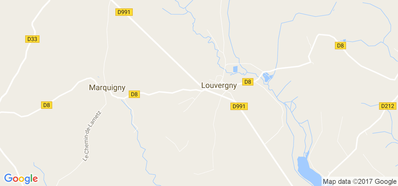 map de la ville de Louvergny