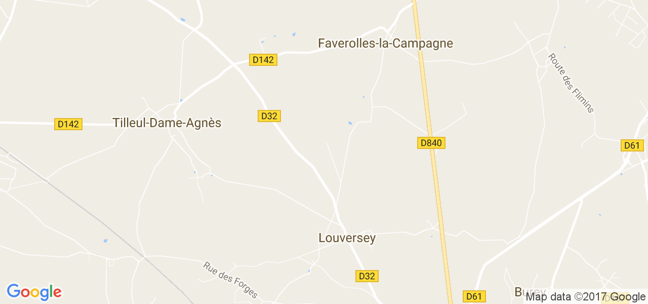 map de la ville de Louversey