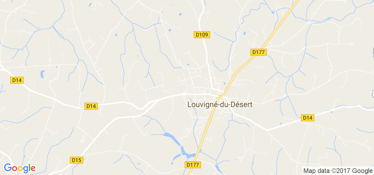 map de la ville de Louvigné-du-Désert