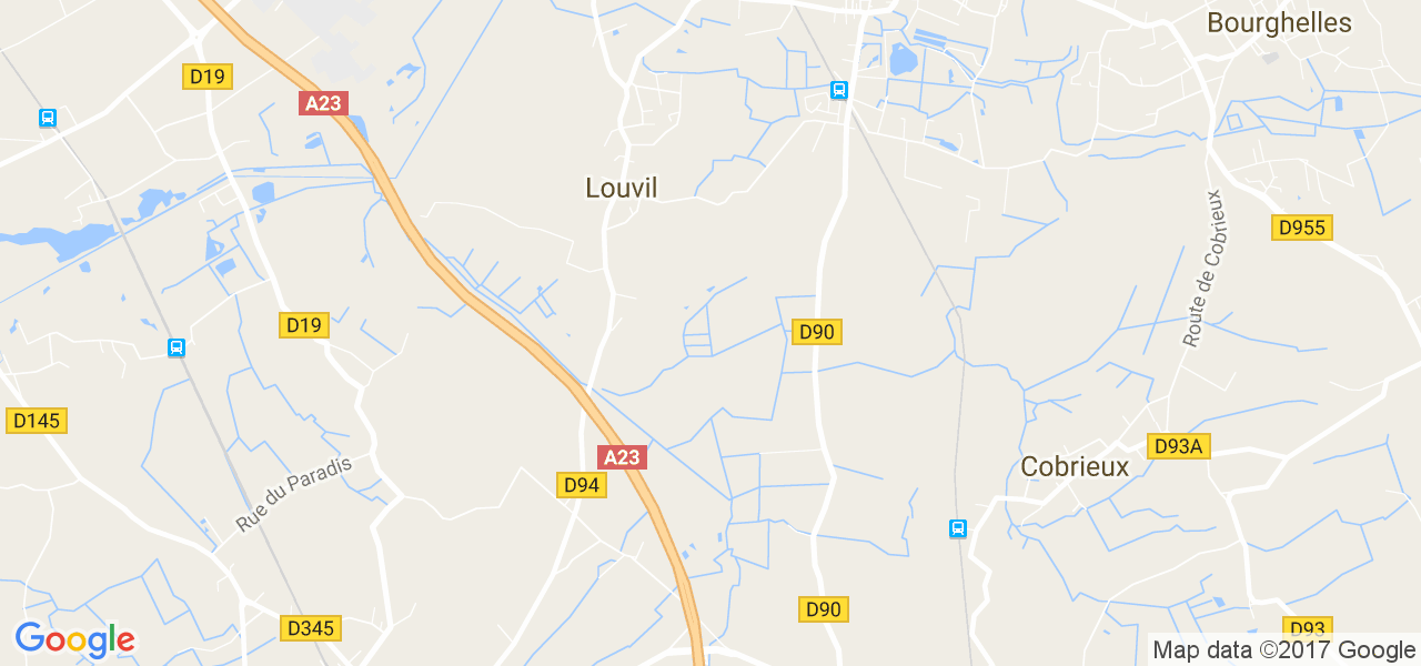 map de la ville de Louvil