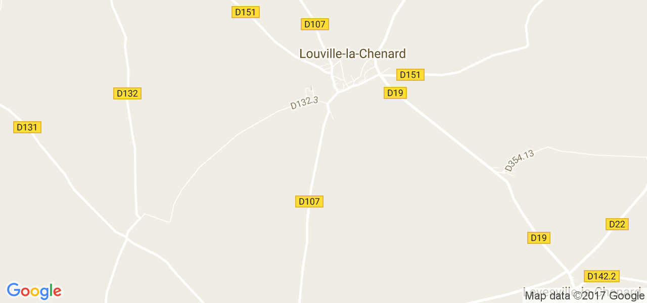 map de la ville de Louville-la-Chenard