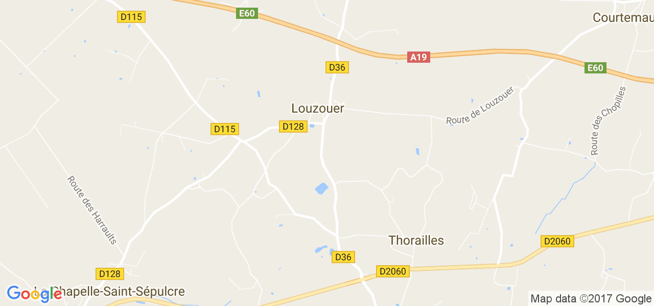 map de la ville de Louzouer