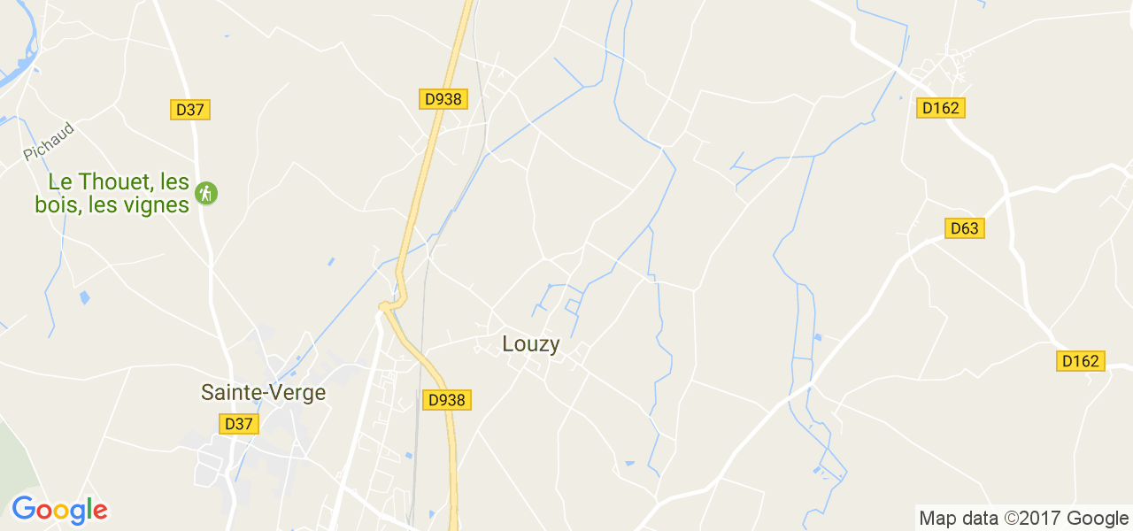 map de la ville de Louzy