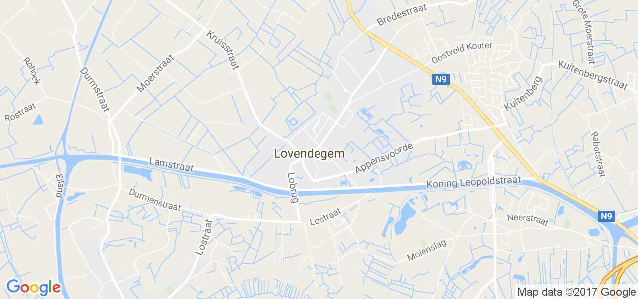 map de la ville de Lovendegem