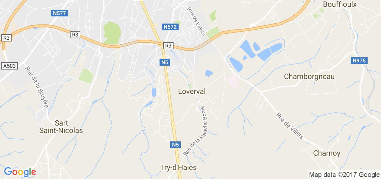 map de la ville de Loverval