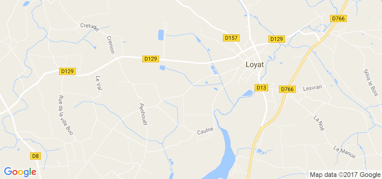 map de la ville de Loyat