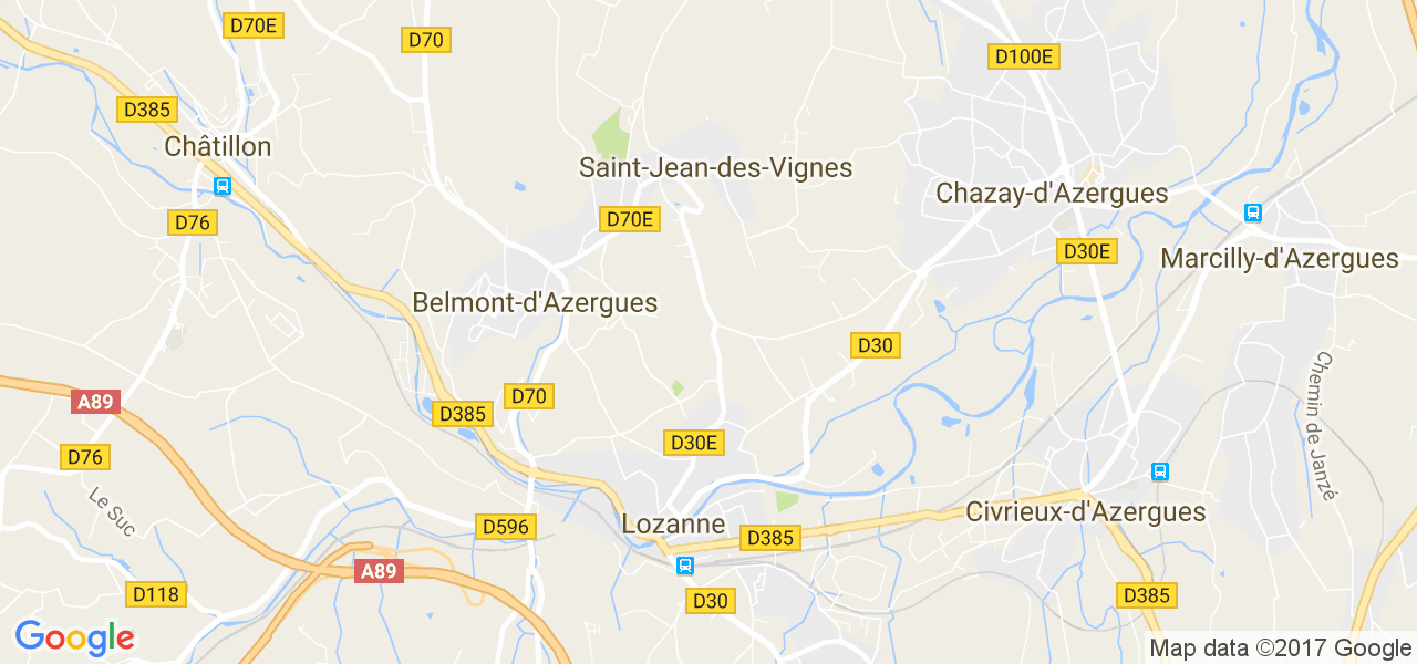 map de la ville de Lozanne