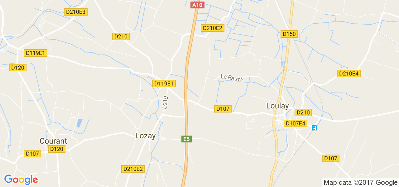 map de la ville de Lozay