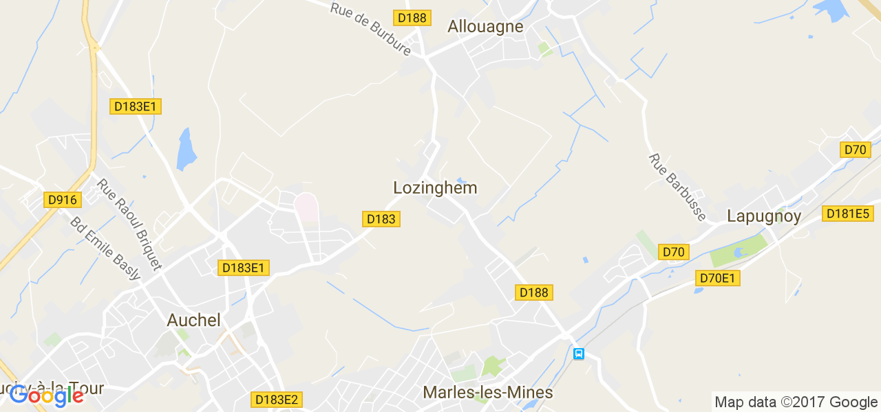 map de la ville de Lozinghem