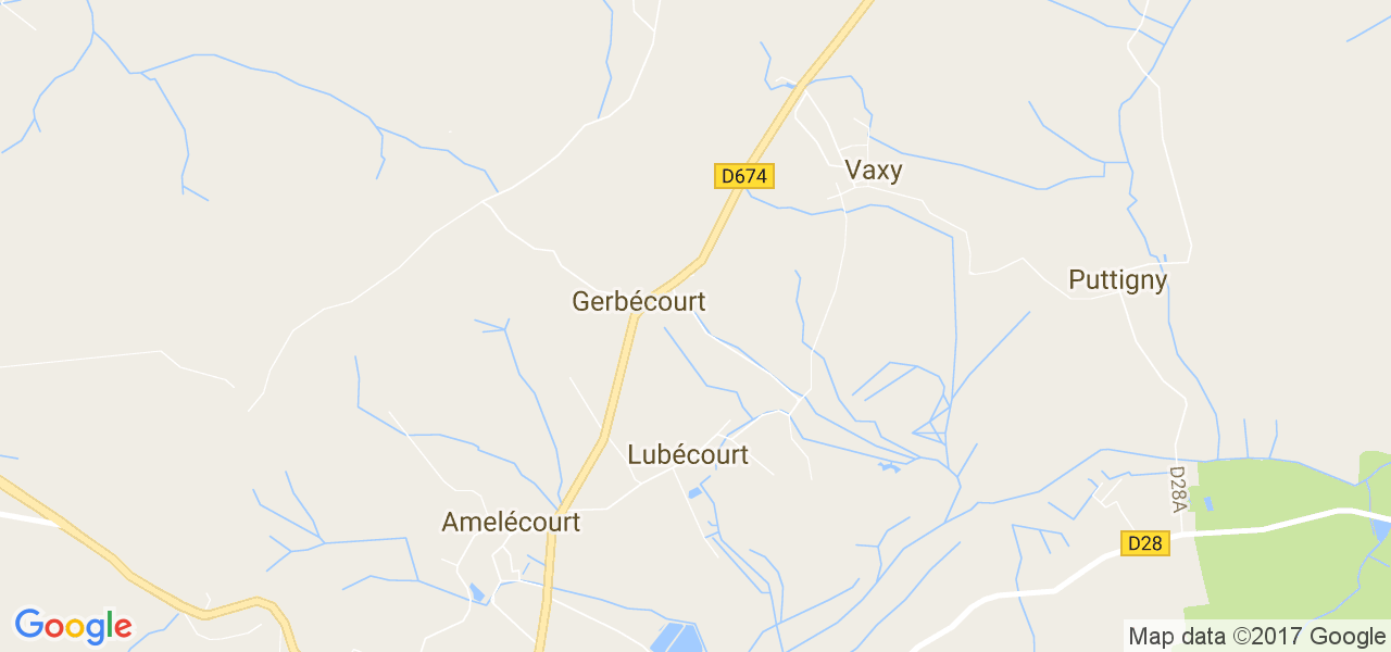 map de la ville de Lubécourt