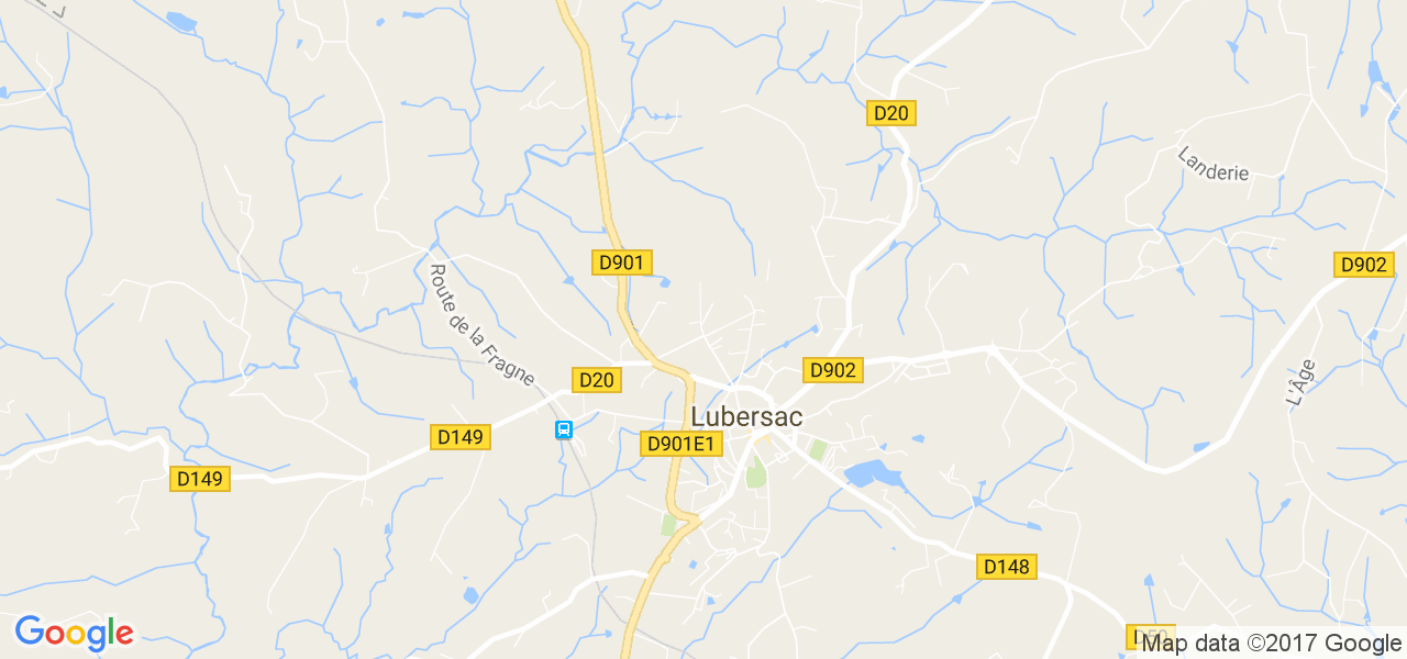 map de la ville de Lubersac