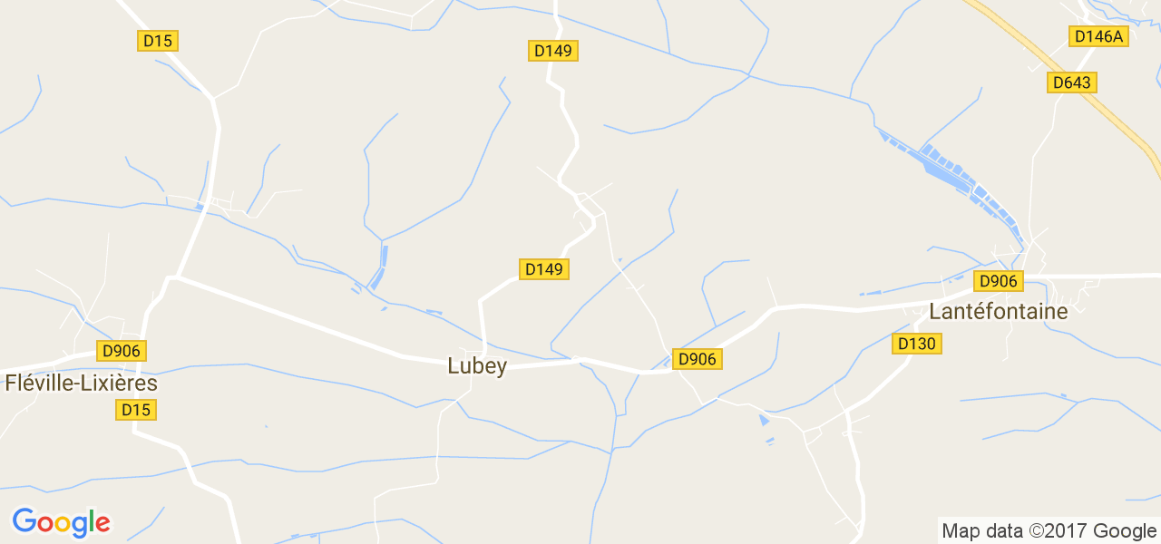 map de la ville de Lubey