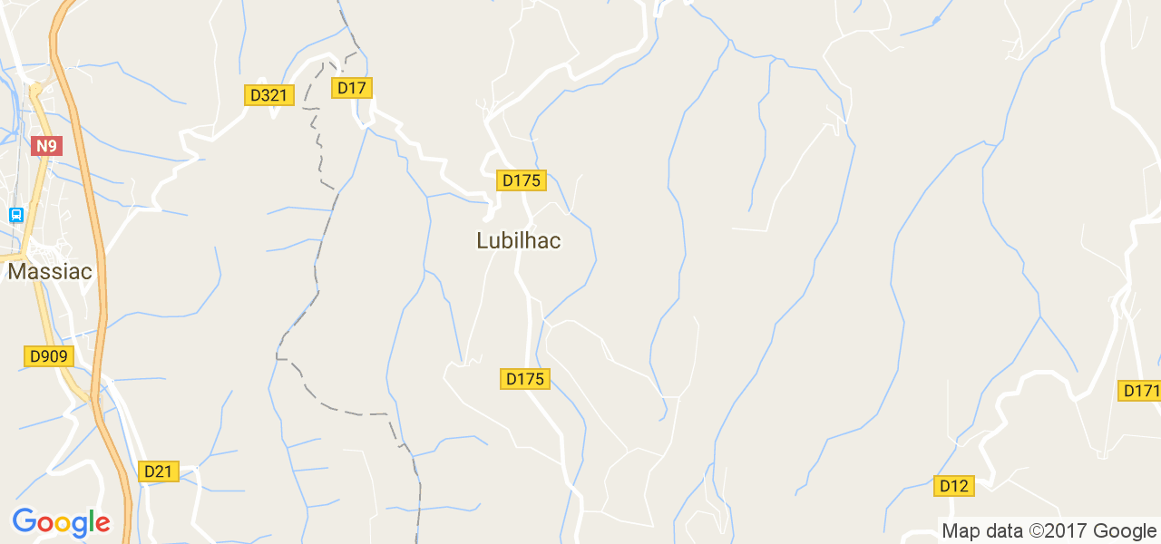 map de la ville de Lubilhac