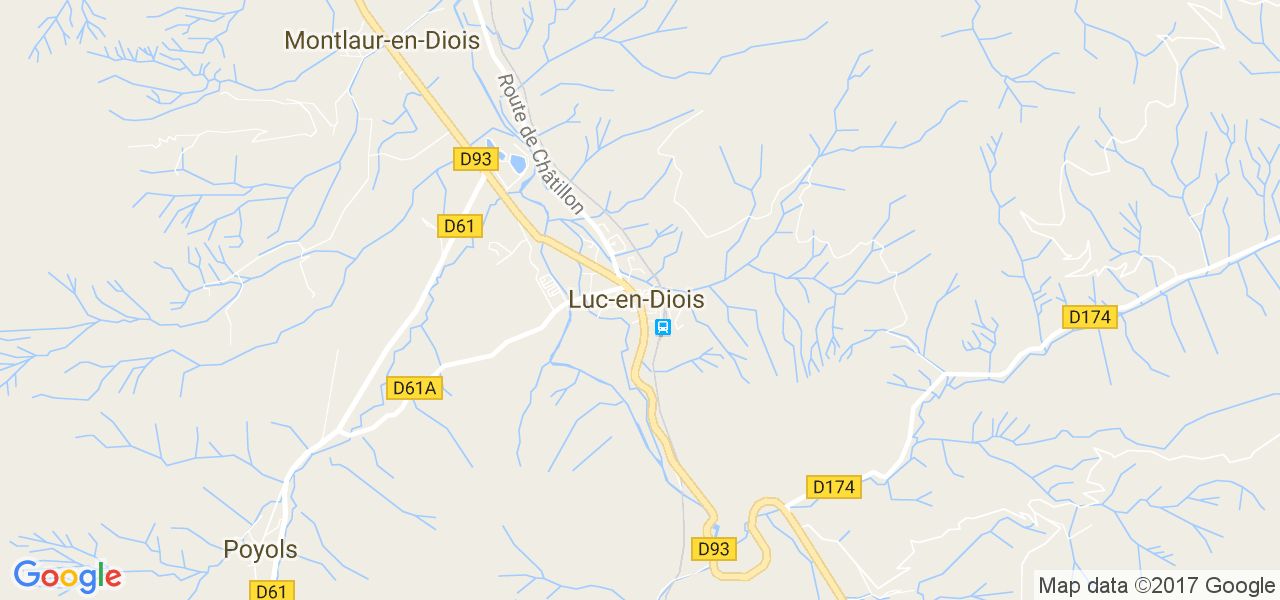 map de la ville de Luc-en-Diois