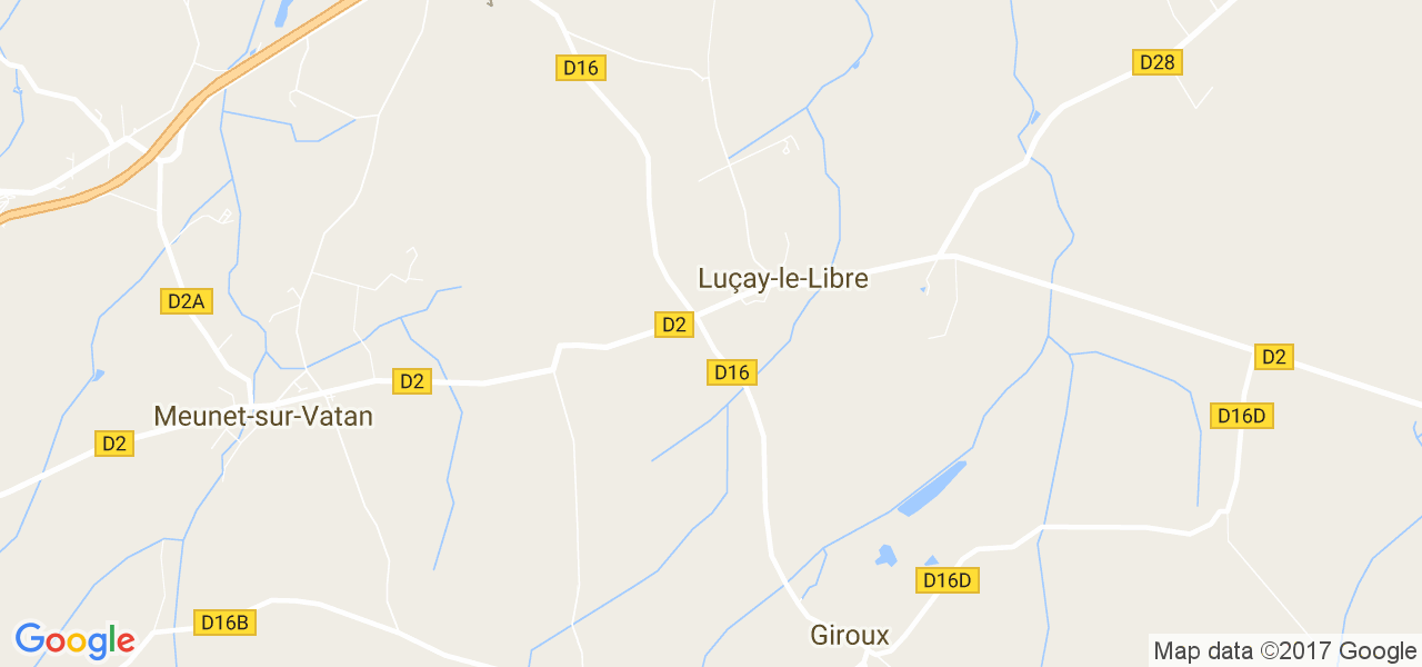 map de la ville de Luçay-le-Libre