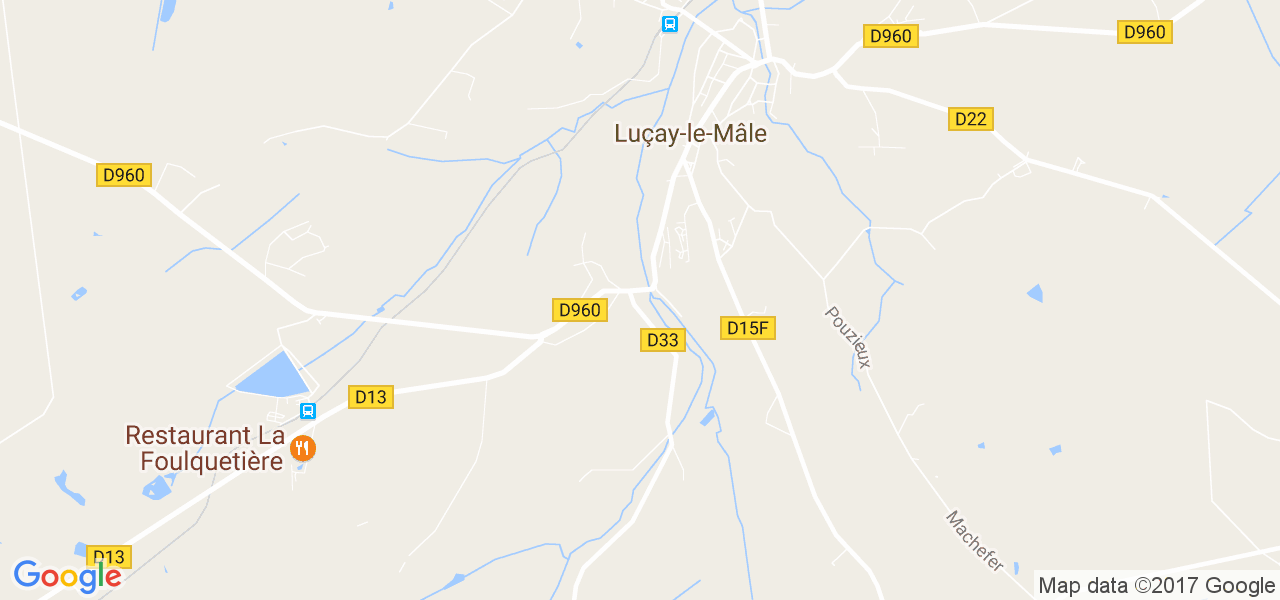 map de la ville de Luçay-le-Mâle