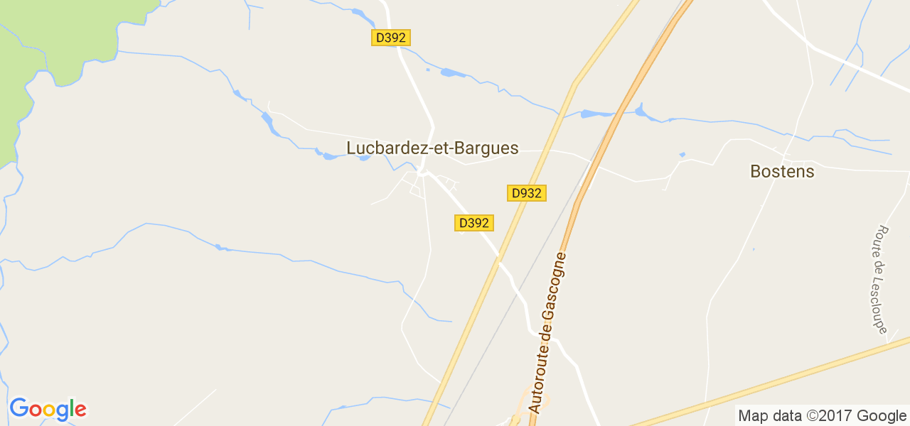 map de la ville de Lucbardez-et-Bargues