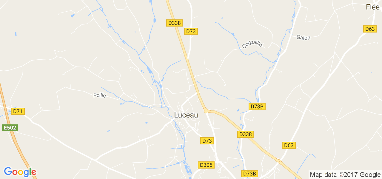 map de la ville de Luceau