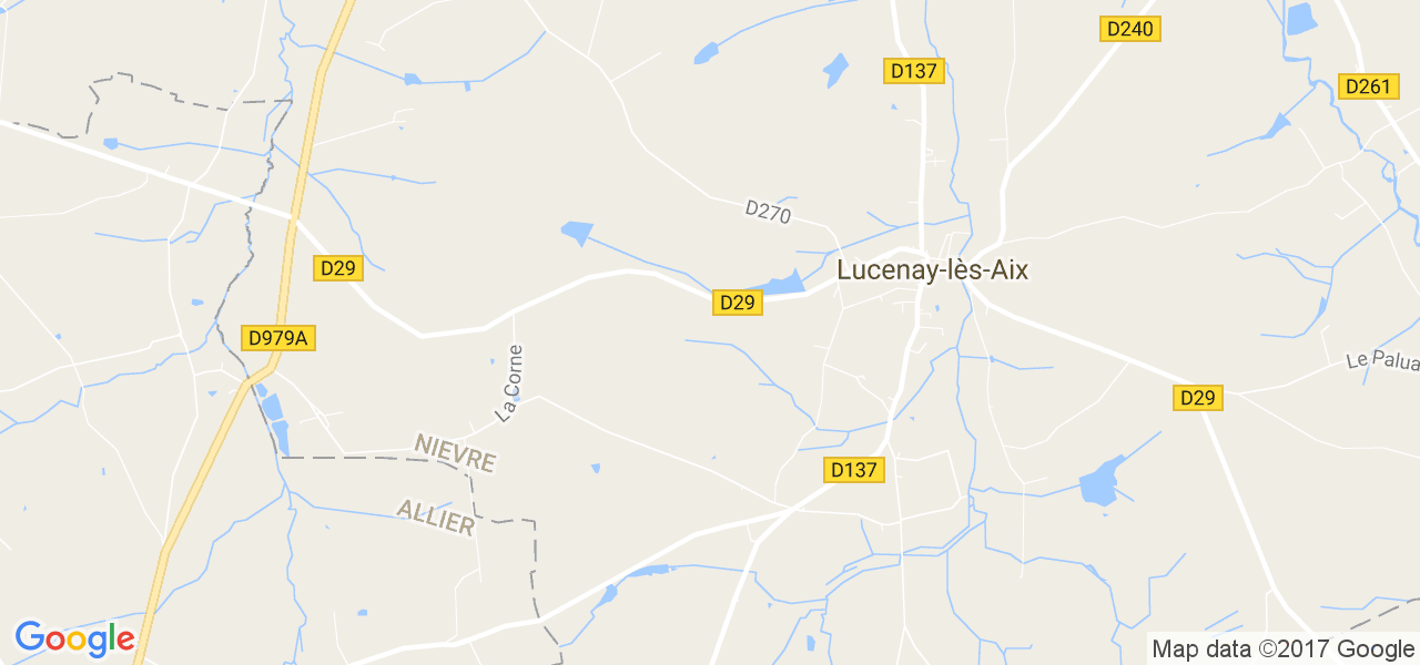 map de la ville de Lucenay-lès-Aix