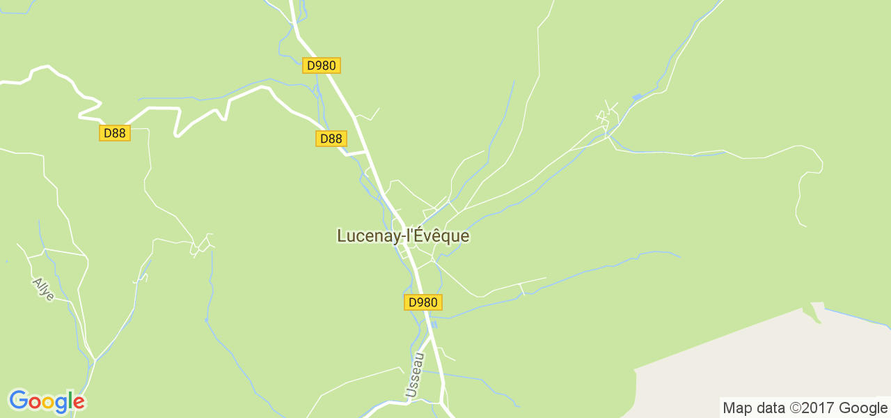 map de la ville de Lucenay-l'Évêque