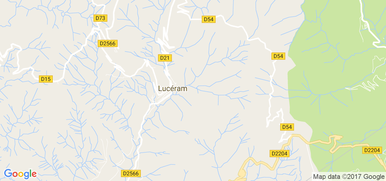 map de la ville de Lucéram