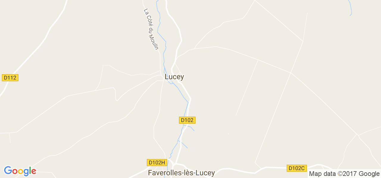 map de la ville de Lucey